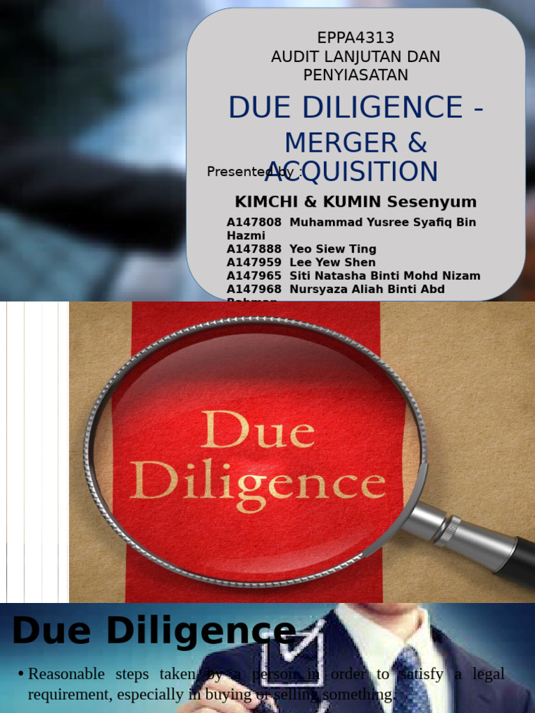 PowerPoint Presentation | PDF | Mergers And Acquisitions | Due Diligence