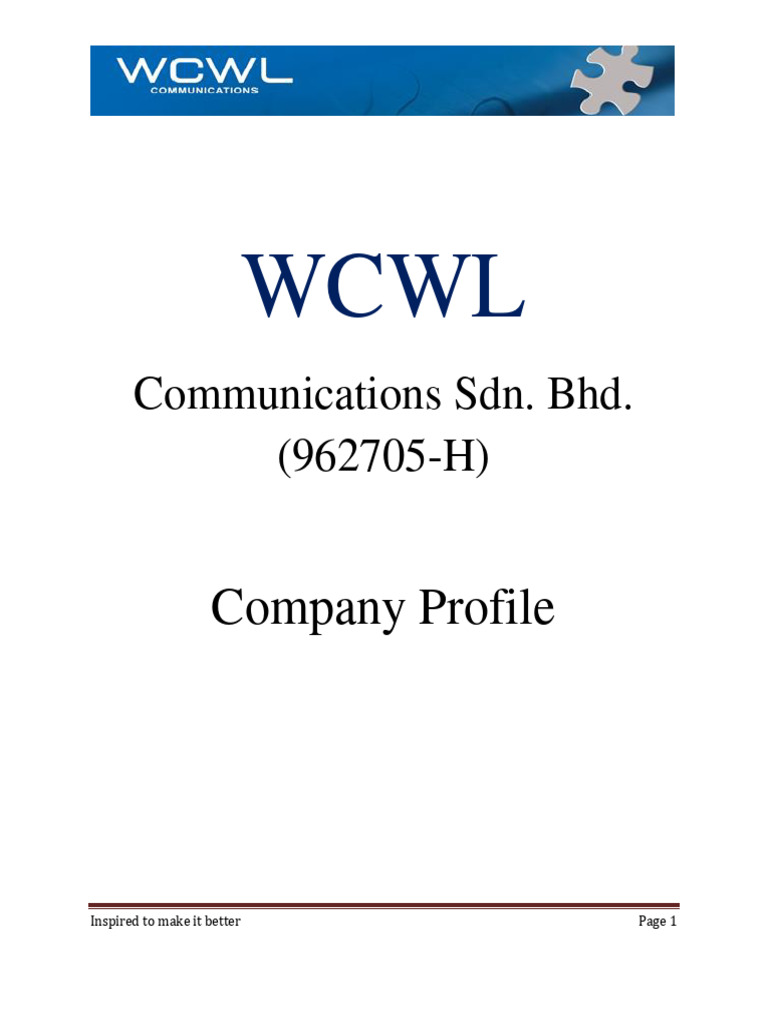 WCWL Communications Profile 3.0 | PDF | Fiber To The X | Computer Network