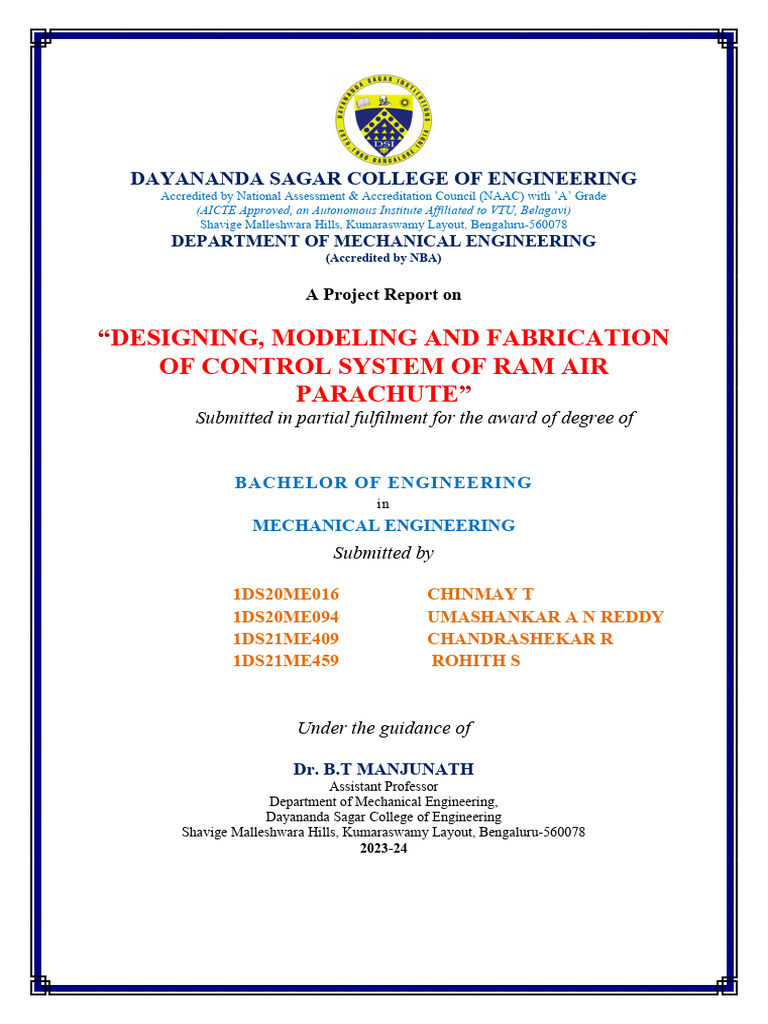 Ram Air Parachute Control System Design | PDF | Parachute | Airfoil
