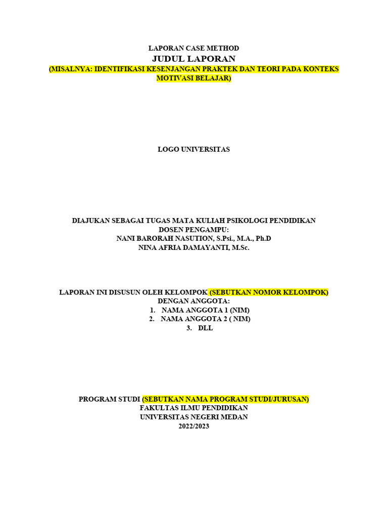 Format Tugas CM - TBP - PSIKOPEN | PDF