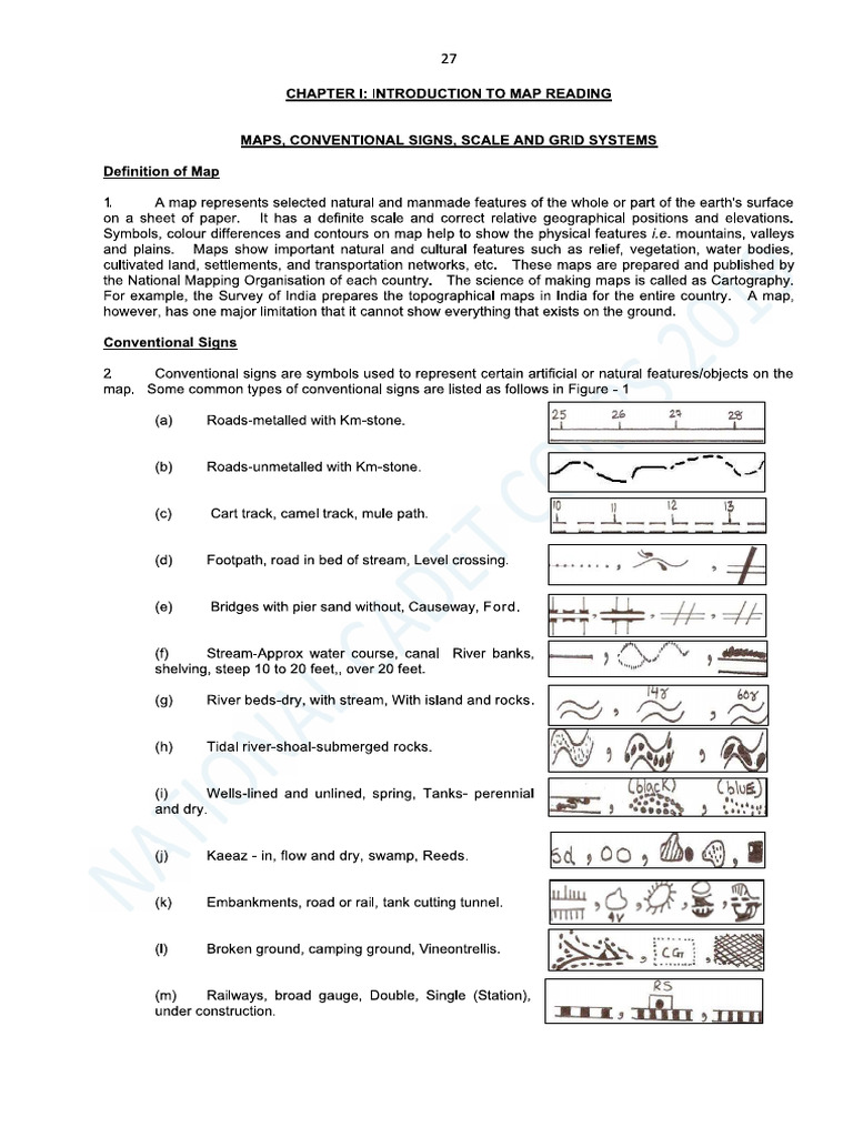MAP READING TSC (Theory) | PDF