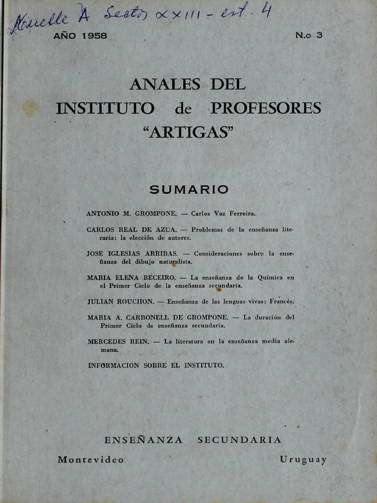 Anales IPA 3 1958 PDF Pensamiento Verdad