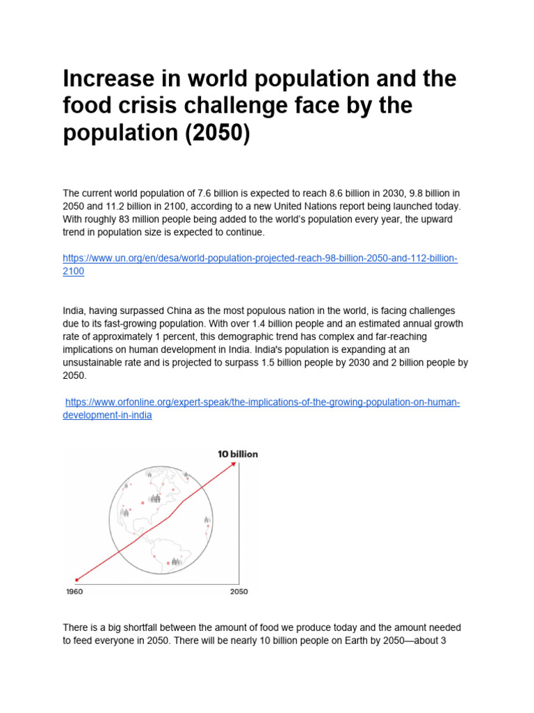 Global Food Crisis and Population Growth | PDF | Food Security | Hunger