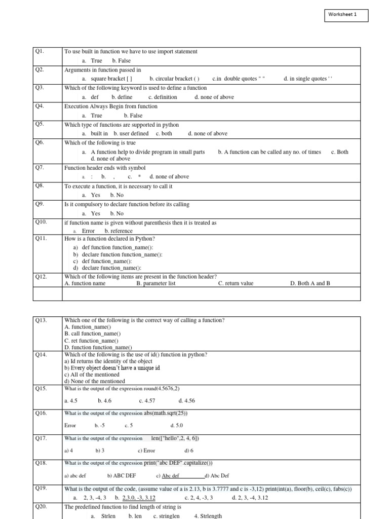 Function Header Components in Python | PDF | Parameter (Computer ...