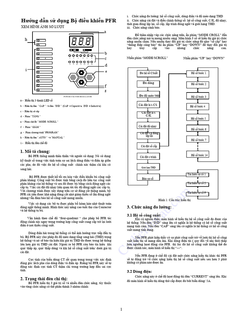 Huong Dan Su Dung Bo Dieu Khien Tu Bu Mikro PFR Series | PDF