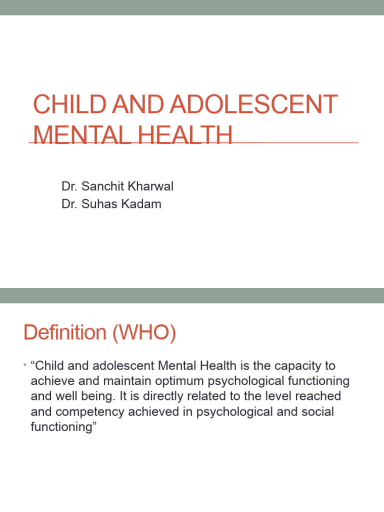 Child and Adolescent Mental Health Assessment | Download Free PDF ...