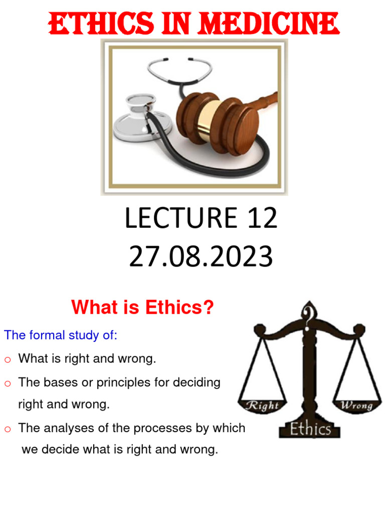 Introduction to Bioethics in Medicine | PDF | Medical Ethics | Bioethics