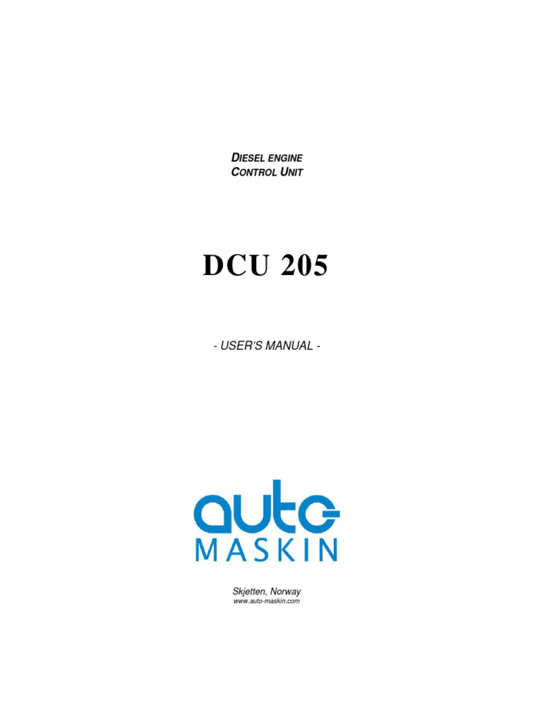 DCU 205 Users Manual | Download Free PDF | Fuse (Electrical) | Relay