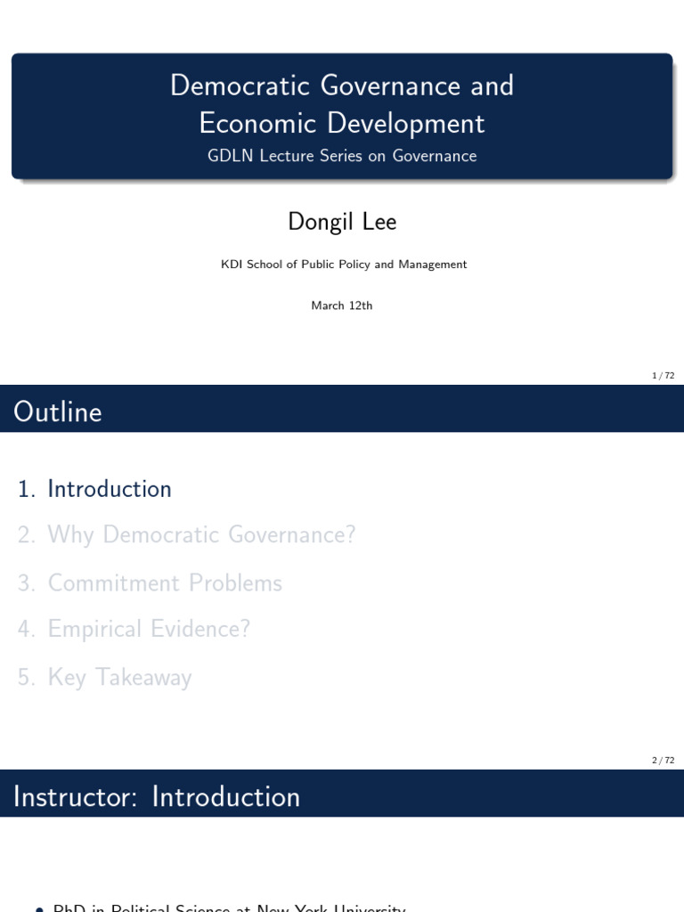 Democratic Governance and Economic Growth | PDF | Democracy | Political ...