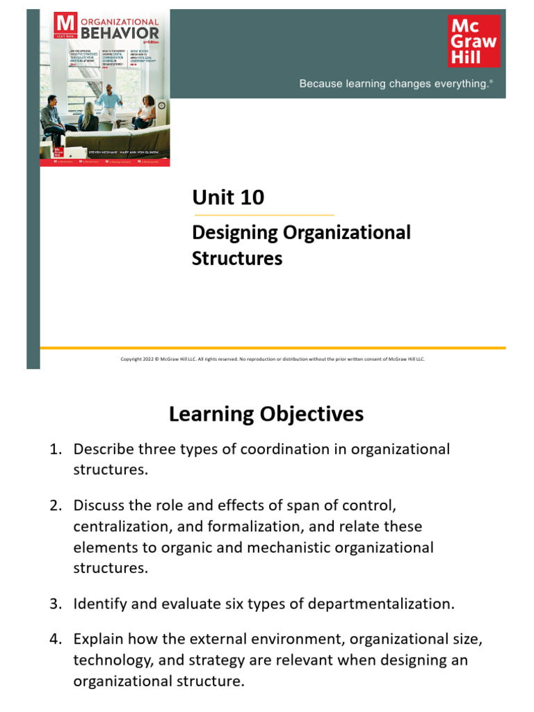 Unit 10 Designing Organizational Structure | PDF | Organizational ...