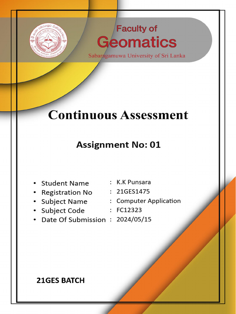 Computer Application Assignment Solutions | PDF