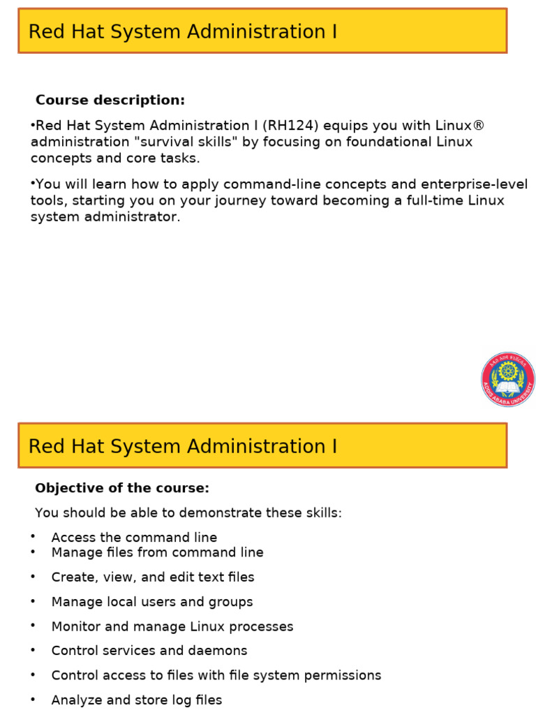1.1.0 Course Content | PDF | Linux | Command Line Interface