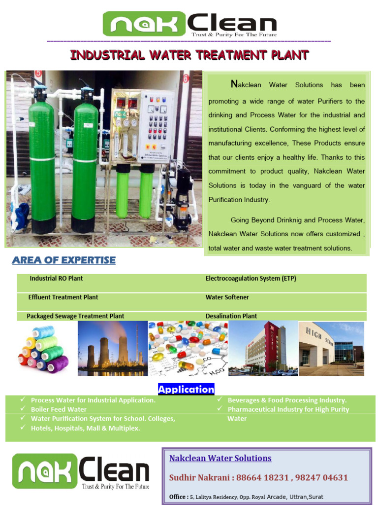 Industrial Water Treatment System | PDF | Water Purification | Water