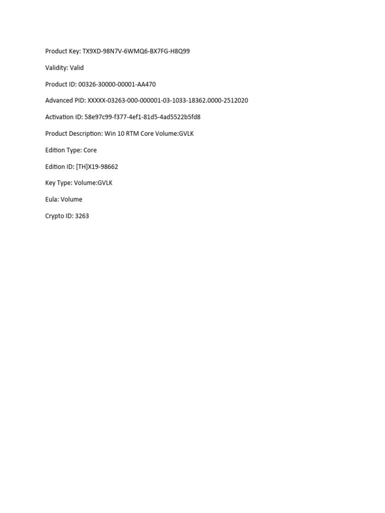 Product key windows 10 pdf
