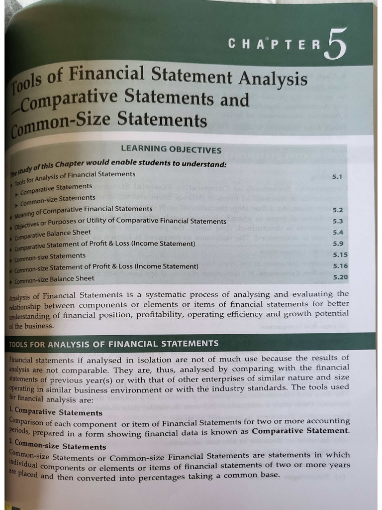 List The Tools Of Financial Statement Analysis