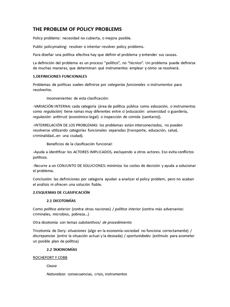 The Problem of Policy Problems | PDF