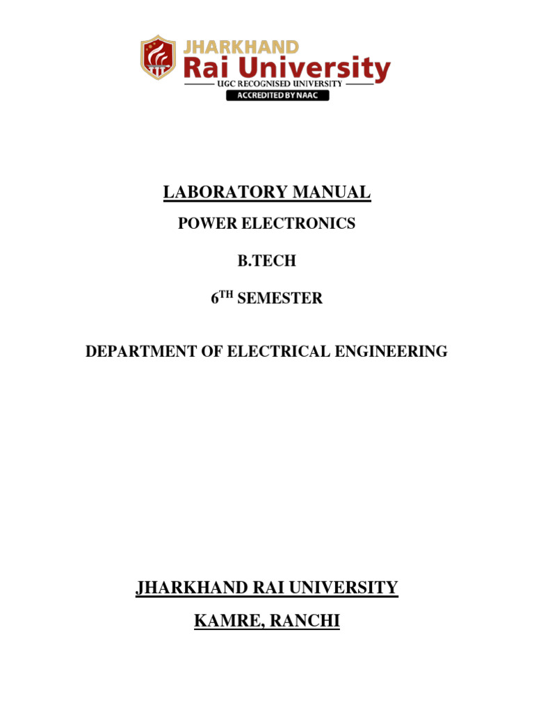 Power Electronics Laboratory Manual | PDF | Field Effect Transistor ...