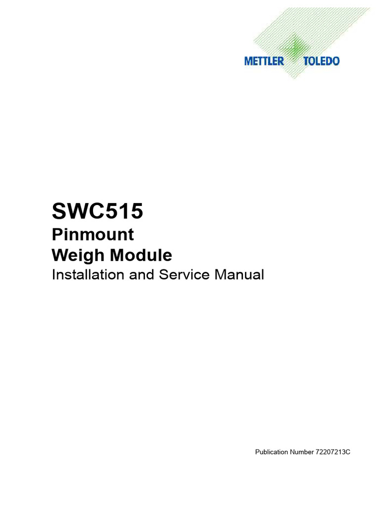 SWC515 Weigh Module Installation Guide | PDF | Electrical Connector | Screw