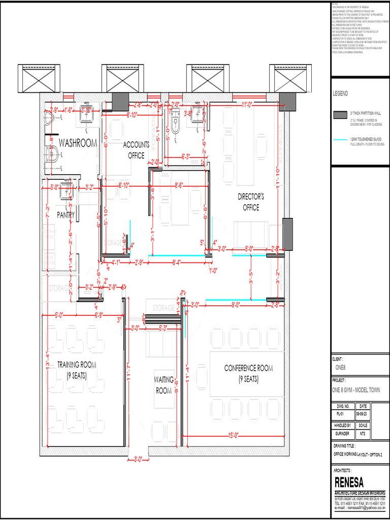 Office Layout Plan with Dimensions | PDF | Architectural Elements ...