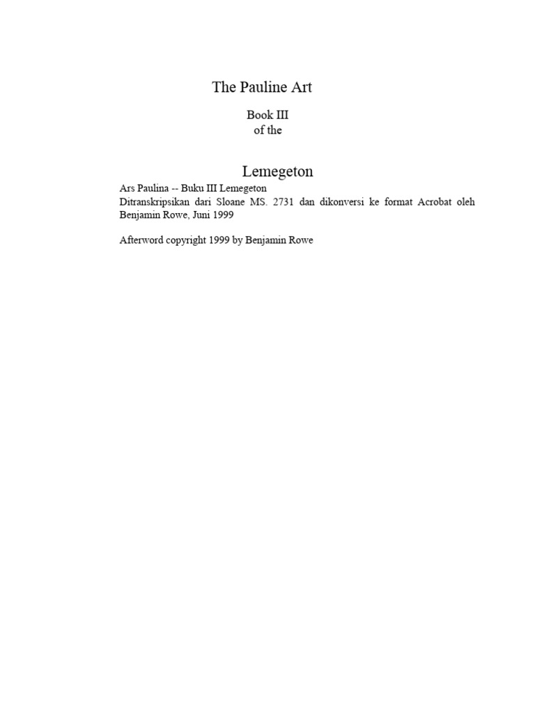 Ars Paulina Terjemahan Dimas Prasetya PDF