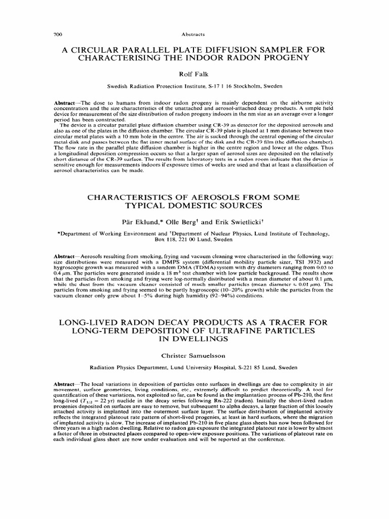 A Circular Parallel Plate Diffusion Sampler For Characterising The ...