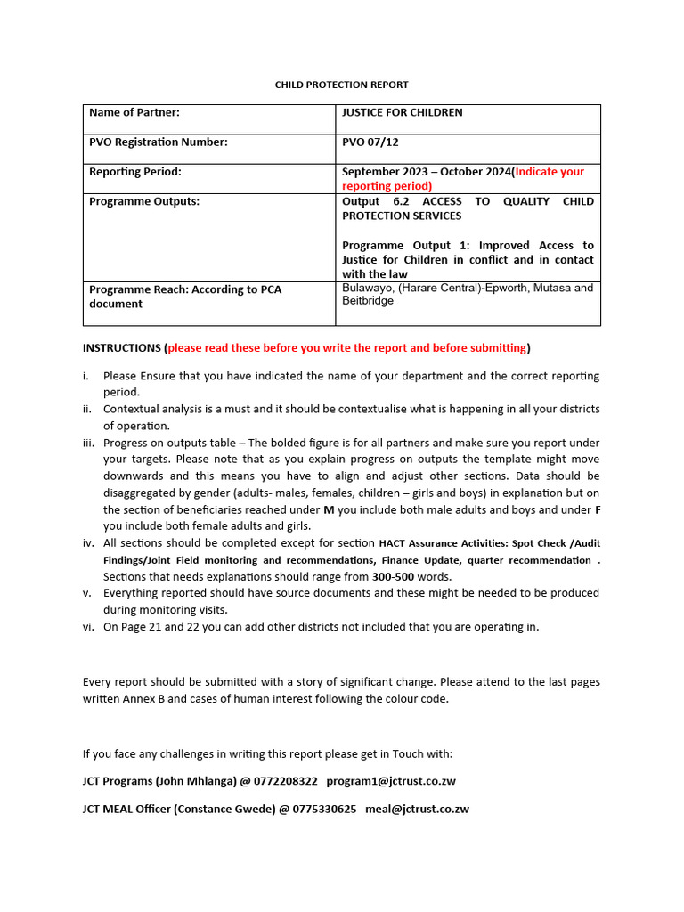 Child Protection Services Report 2023-2024 | PDF | Child Custody ...