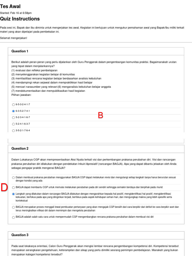 Quiz - Tes Awal CPP Jawaban Firman (Fix) | PDF
