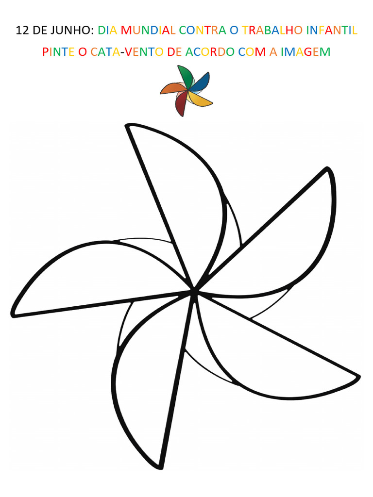 Catavento para Colorir | PDF