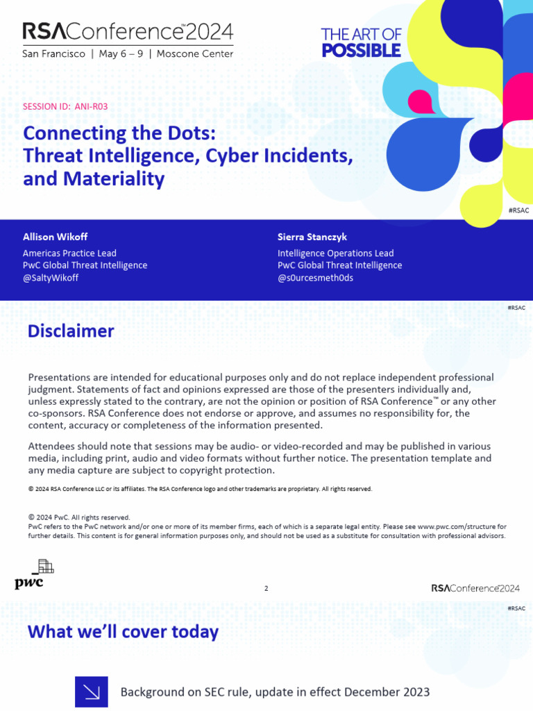 2024 USA24 ANI R03 01 Connecting The Dots Threat Intelligence Cyber ...