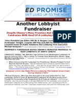 FAILED PROMISE - Another Lobbyist Fundraiser