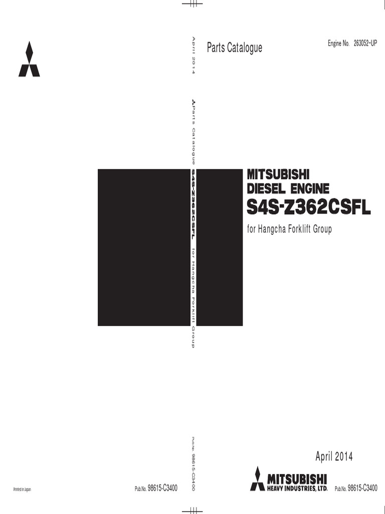 PC Engine Mitsubishi w55 s4s 98615 c3400 (En) | PDF | Piston | Engines