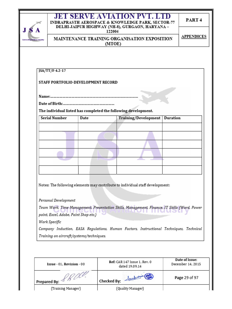 Mtoe Jsa 151-219 | PDF | Flight Instructor | Engines