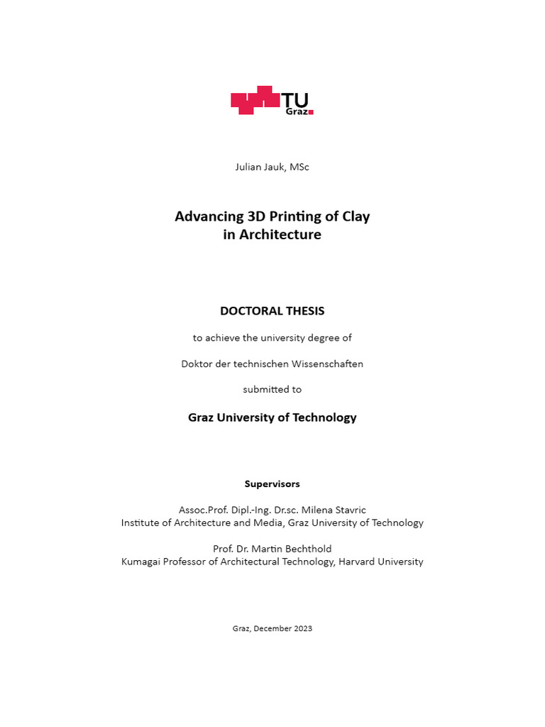 Advancing 3D Printed Clay in Architecture | PDF | 3 D Printing | Ceramics