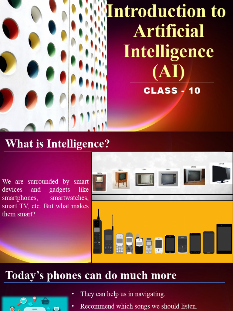 Introduction to AI for Class 10 | PDF | Artificial Intelligence ...