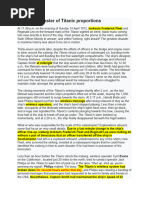 A Disaster of Titanic Proportions