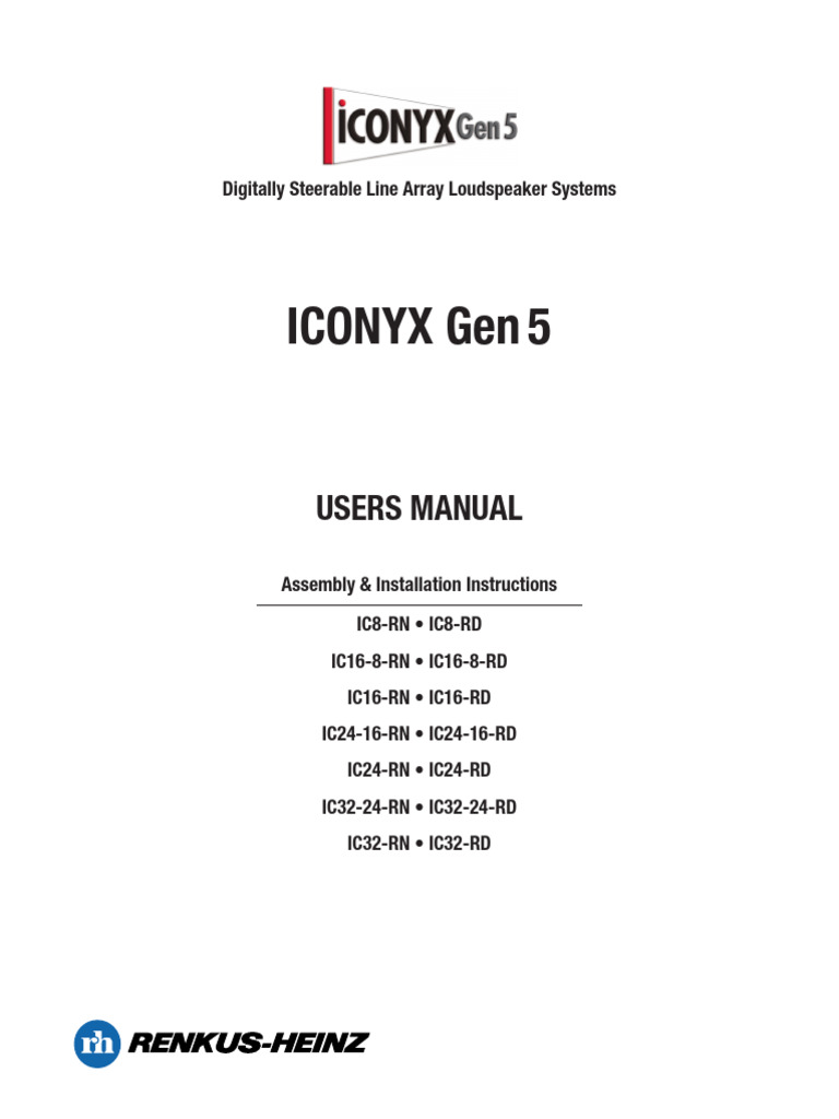 Iconyx Gen 5 Loudspeaker User Manual | PDF | Computer Network | Network ...