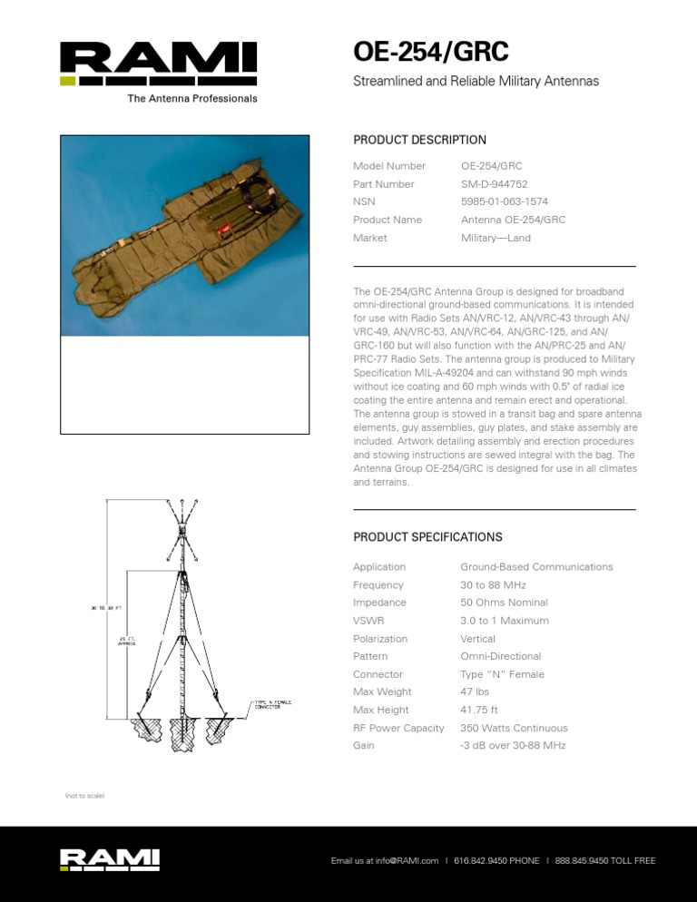 Rami Mil Oe-254-Grc | PDF | Antenna (Radio) | Microphone