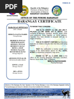 Barangay Assembly (Certificate of Appreciation) | PDF