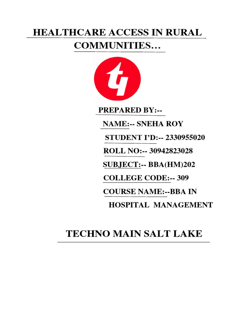 Healthcare Access In Rural Communities Pdf Health Care Health