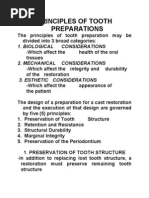 Principles of Tooth Preparations