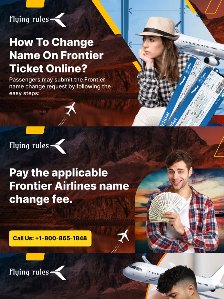 How To Change Name On Frontier Ticket Online | PDF
