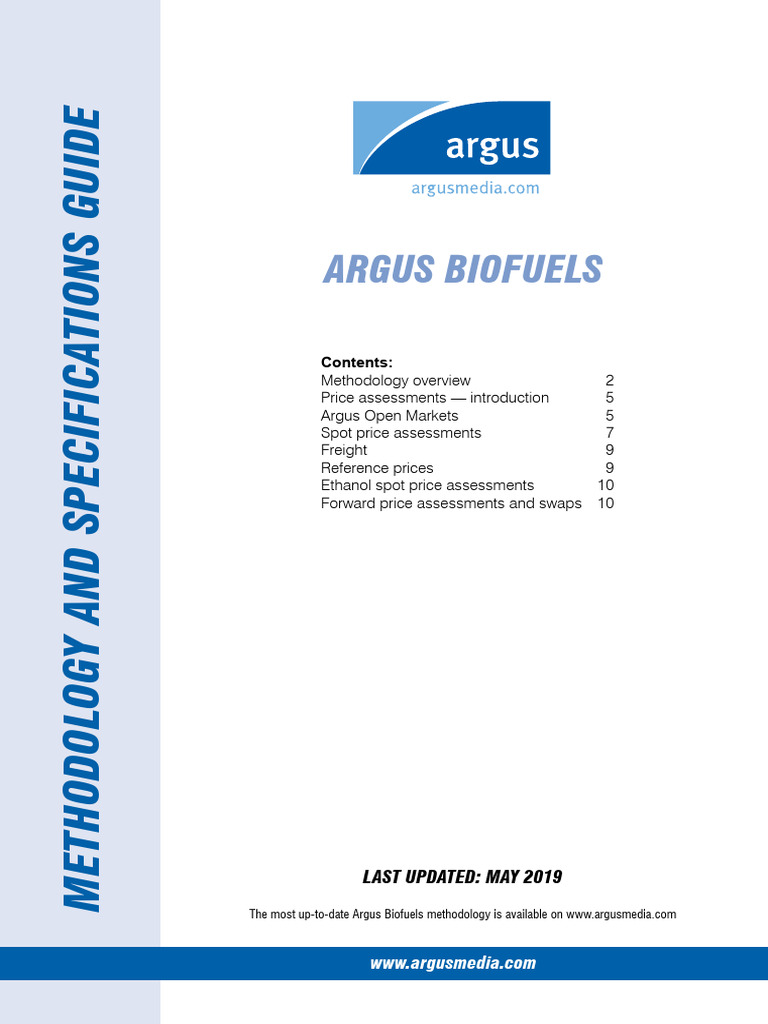 Argus Biofuels Methodology Overview | PDF | Biodiesel | Market (Economics)
