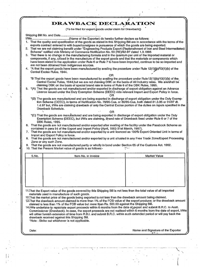 4 DBK Declaration | PDF