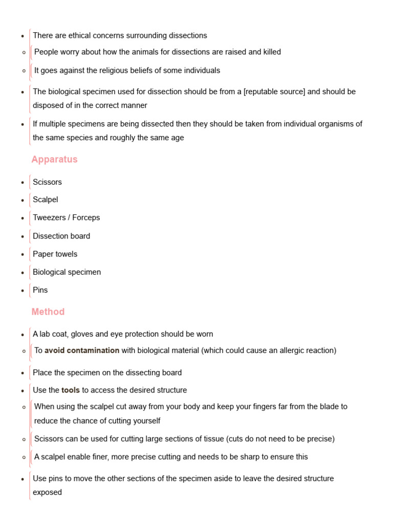 Ethical Dissection Guidelines and Techniques | PDF