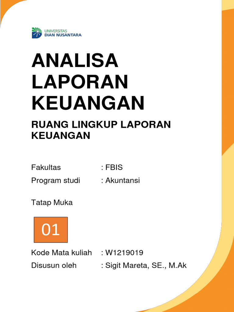 Modul Pertemuan 1-Ruang Lingkup Laporan Keuangan | PDF