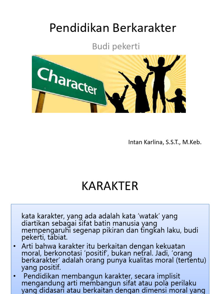 Pendidikan Karakter untuk Siswa | PDF