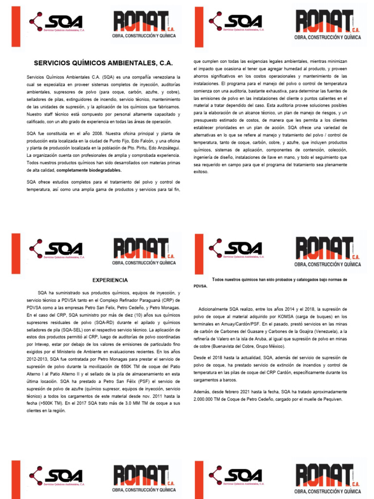 Soluciones de Supresión de Polvo SQA | PDF | Agua | Tensioactivo