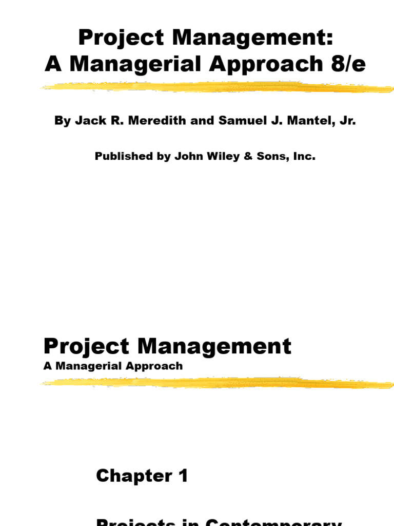 Ch01 - Projects in Contemporary Organizations | PDF | Project ...