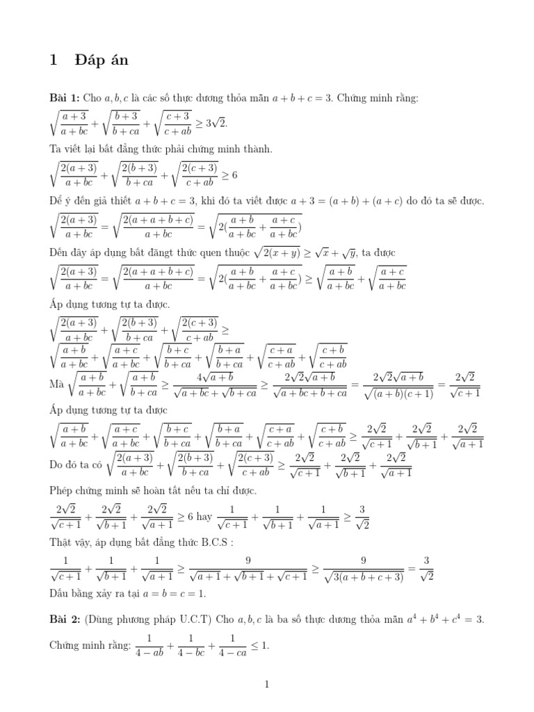 Dap An | PDF