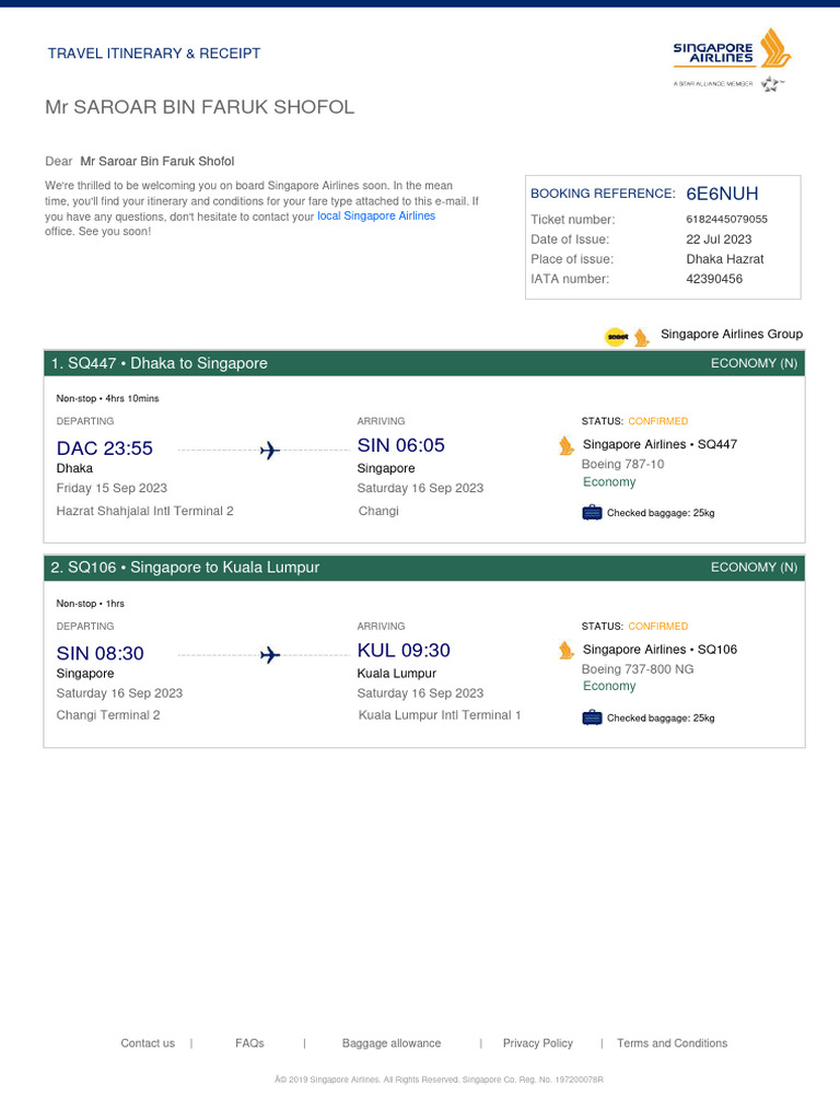 6E6NUH Ticket | PDF